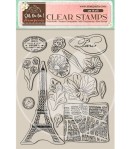 TAMPONS CLEAR CREATE HAPPINESS OH LA LA 14X18CM WTK174 STAMPERIA