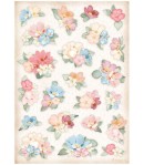 PAPIER DE RIZ A4 - OH LA LA FLOWERS 21X29.7 - DFSA4760 - STAMPERIA