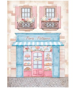 PAPIER DE RIZ A4 - OH LA LA PATISSERIE 21X29.7 - DFSA4761 - STAMPERIA