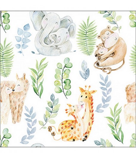 SERVIETTE ANIMAUX ENFANTINS