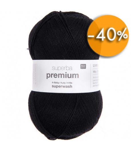LAINE SUPERBA PREMIUM 4 FILS NOIR (020)