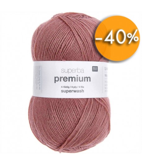 LAINE SUPERBA PREMIUM 4 FILS VIEUX ROSE (005)