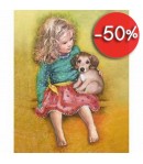 IMAGE 3D FILLETTE ET CHIOT 24X30 GK2430062