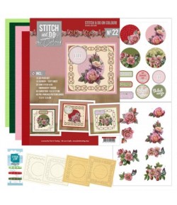 KIT COMPLET FEUILLES 3D ROSES ARE RED COLOUR 10022