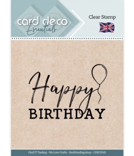 TAMPON CLEAR HAPPY BIRTHDAY - CDECS141