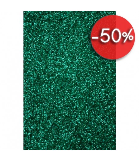 MOUSSE GLITTER A4 - OR- 1 VERT FONCE
