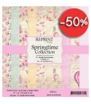 BLOC 10 FEUILLES 30.5 X 30.5 CM -  SPRINGTIME - REPRINT