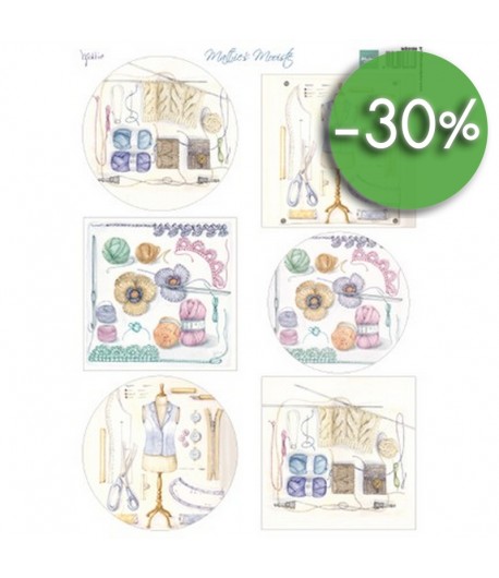 FEUILLE CHIOTS OISEAUX AGNEAU - MB0184- MARIANNE DESIGN