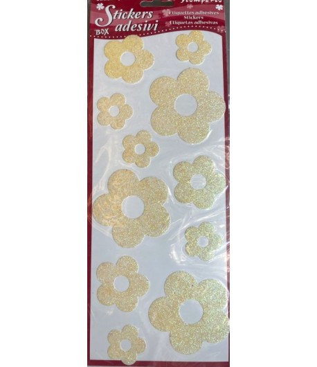 STICKERS FLEURS PAILLETE