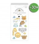 STICKERS EPOXY - CUTE AND CUDDLY - SHAPE SPRINKLES - DOODLEBUG DESIGN