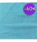 TISSU VICHY TURQUOISE -10 CM X 144 CM