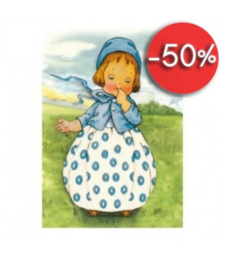  IMAGE 3D FILLETTE EN BLEUE 18.5X12 DF3D022A