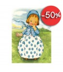  IMAGE 3D FILLETTE EN BLEUE 18.5X12 DF3D022A