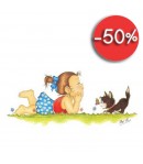  IMAGE 3D PETITE FILLE ET CHATON 24X30 VE270