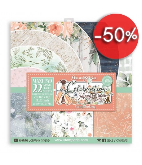 BLOC 22 FEUILLES CELEBRATION  -  30 X 30 CM - SBBXLB11