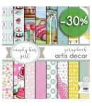 BLOC 8 FEUILLES CANDY BAR GIRL ARTIS DECOR 30X30CM 1419000107