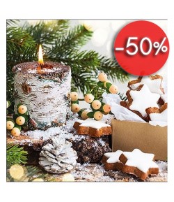 SERVIETTE BOUGIE BOIS