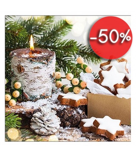 SERVIETTE BOUGIE BOIS