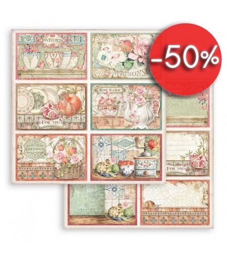 PAPIER CASA GRANADA 6 CARDS 30X30CM - SBB848 - STAMPERIA