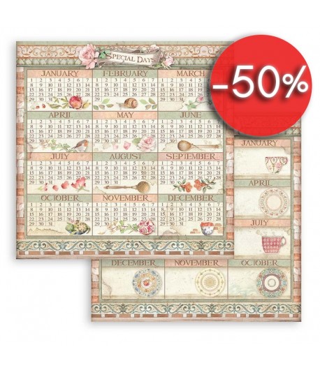 PAPIER CASA GRANADA CALENDAR 30X30CM - SBB845 - STAMPERIA