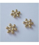 20 COEURS FLEURS METAL OR 012