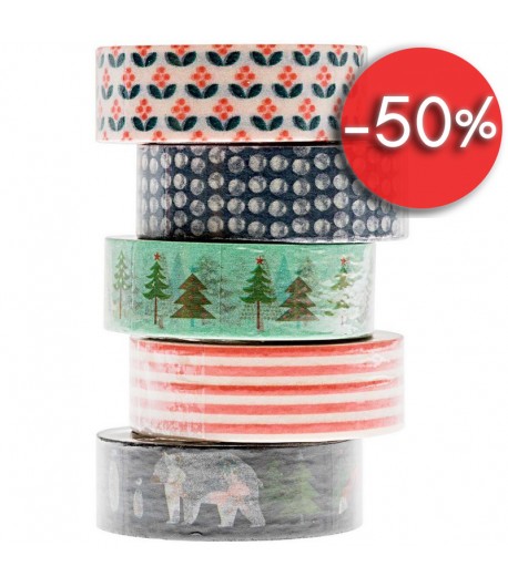 MASKING TAPE HIVER ROUGE X 5 - 10M