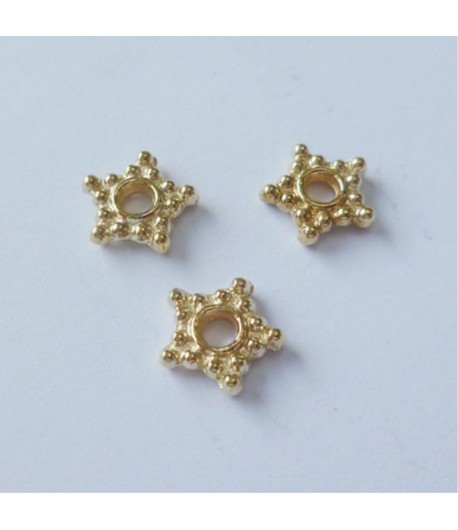 20 COEURS FLEURS METAL OR 009