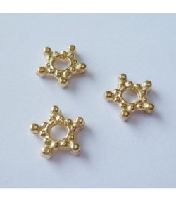 20 COEURS FLEURS METAL OR 010