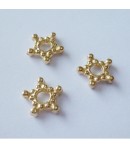 20 COEURS FLEURS METAL OR 010