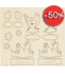 KIT MINIATURES BOIS POULES