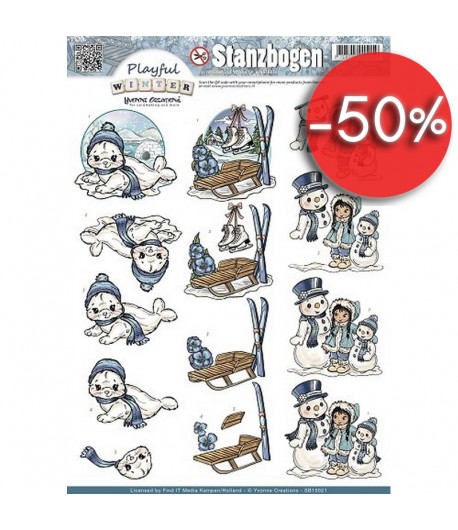 FEUILLE 3D PLAYFUL WINTER  - SB10021