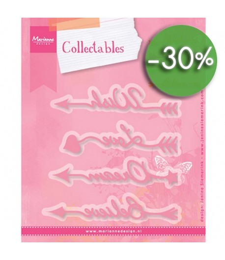 DIES ARROW SENTIMENTS - COLLECTABLES 1458