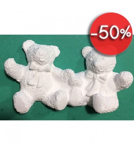 PLATRE 2 OURSONS 8.7X4.8 CM