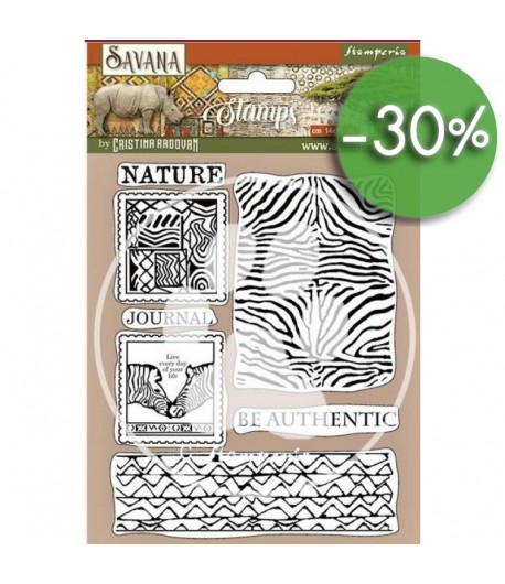 TAMPONS HD SAVANA ZEBRA 14X18CM WTKCC211 STAMPERIA