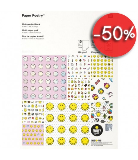 BLOC 30 FEUILLES A4 SMILEY