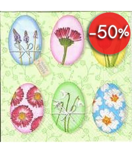 SERVIETTE OEUFS DECORES 2