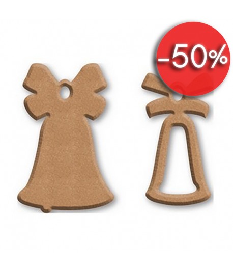 PLAQUES CLOCHES EN MEDIUM 8X12CM