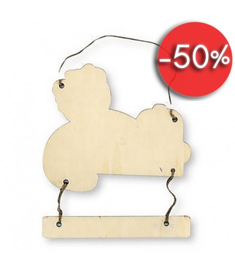 SUPPORT OURSON HONEY EN BOIS 19.9X23 CM