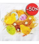 SERVIETTE POUSSINS ET NID