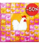 SERVIETTE POULE ET POUSSINS