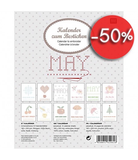 KIT CALENDRIER PERPETUEL A BRODER