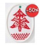 KIT A BRODER AIDA SAPIN ROUGE NOEL