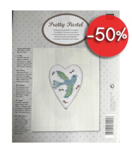 KIT A BRODER LIN OISEAU CADRE