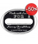 TAMPON BOIS - NOEL MADE WITH LOVE OVAL