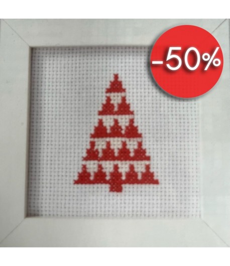 KIT A BRODER AIDA NOEL SAPIN ROUGE