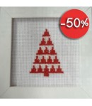 KIT A BRODER AIDA NOEL SAPIN ROUGE