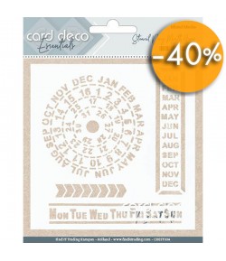 POCHOIR JOURS MOIS 13X13CM CDEST004