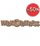 PLAQUE  WORK IN PROGRESS 30X6 CM