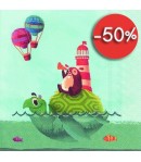 SERVIETTE LA TORTUE ET LA MER