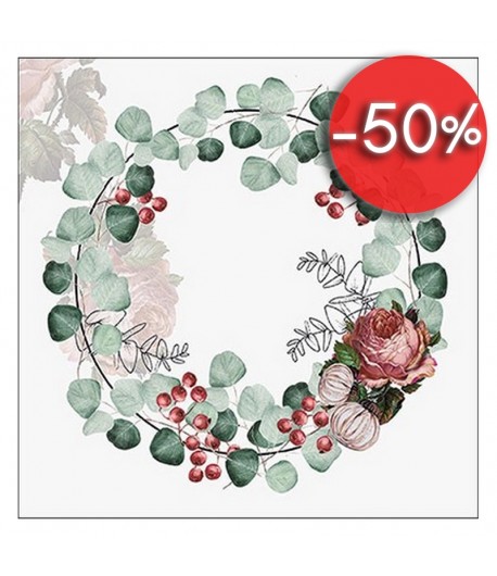 SERVIETTE GUIRLANDE JOYEUX NOEL